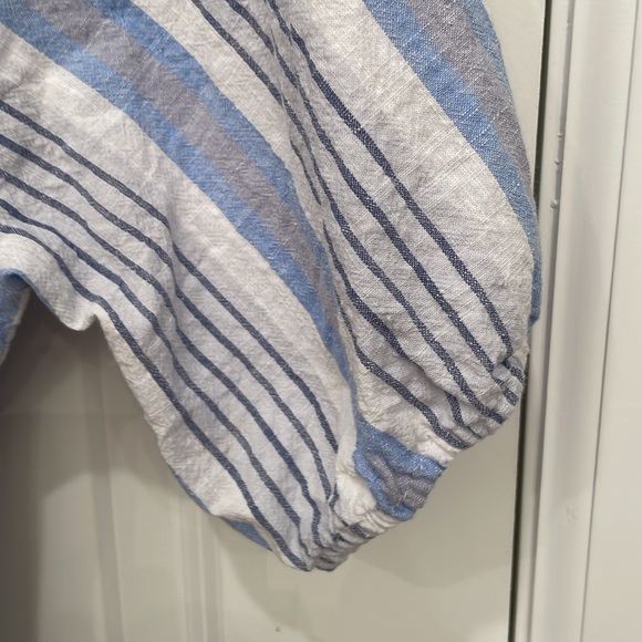 Free Assembly XXXL Blue & White Striped Casual Dress - Picture 7 of 11